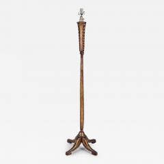 Paul Follot Paul Follot gilt sculpted wood floor lamp - 3697126