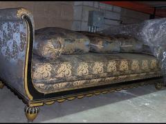 Paul Follot Paul Follot three place sofa settee in lacquer and gilt - 3080139