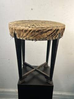 Paul Frankl ART DECO BLACK WOOD SKYSCRAPER LEG STOOL IN THE MANNER OF PAUL FRANKL - 3746346