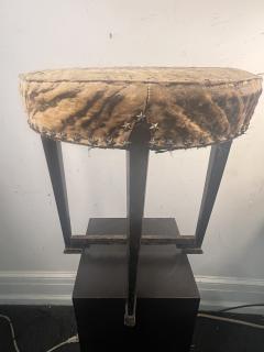 Paul Frankl ART DECO BLACK WOOD SKYSCRAPER LEG STOOL IN THE MANNER OF PAUL FRANKL - 3746351