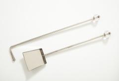 Paul Frankl Art Deco Nickel Glass Fire Tools - 2260931