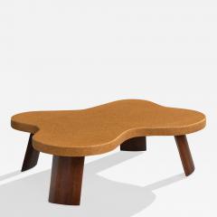 Paul Frankl Coffee Table with Cork and Mahogany USA 1950s - 4787150