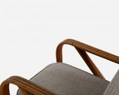 Paul Frankl Fake pair of bamboo and rattan armchairs France circa 1960 - 4334427