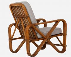 Paul Frankl Fake pair of bamboo and rattan armchairs France circa 1960 - 4334430