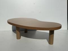 Paul Frankl Kidney Shaped Cork and Oak Coffee Table - 3994229