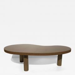 Paul Frankl Kidney Shaped Cork and Oak Coffee Table - 3995443