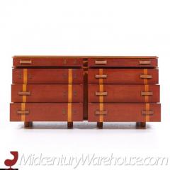 Paul Frankl Mid Century Leather Birch and Maple Station Wagon Dresser - 3598413
