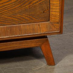 Paul Frankl Mid Century Paul Frankl Cerused Oak Chest of Drawers X Form Brass Pulls - 4792460