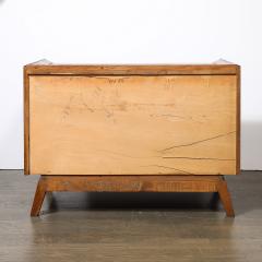 Paul Frankl Mid Century Paul Frankl Cerused Oak Chest of Drawers X Form Brass Pulls - 4792537