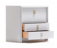 Paul Frankl Pair of 1950s Paul Frankl Nightstands Lacquered in Farrow Ball Pavilion Grey - 3442263