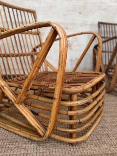 Paul Frankl Pair of Bent Bamboo Armchairs By Paul Frankl 1940s - 4364757