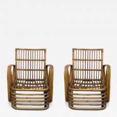 Paul Frankl Pair of Bent Bamboo Armchairs By Paul Frankl 1940s - 4428151