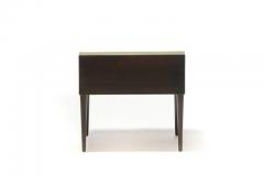 Paul Frankl Pair of Paul Frankl Cork Top Nightstands or End Tables in Dark Walnut and Ivory - 2283139