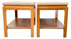 Paul Frankl Pair of Paul T Frankl for Johnson Cork Top Two Tier Side or End Tables 1950s - 3030999