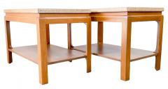 Paul Frankl Pair of Paul T Frankl for Johnson Cork Top Two Tier Side or End Tables 1950s - 3031010