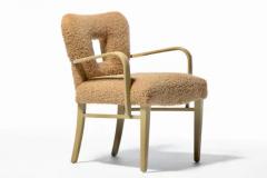 Paul Frankl Paul Frankl Set of 14 Dining Chairs in Bleached Mahogany Latte Boucl c 1950 - 3495109