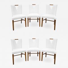 Paul Frankl Paul Frankl Set of 6 Plunging Neckline Dining Chairs 1950s - 2036892