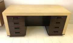 Paul Frankl Rare Paul Frankl Cork and Mahogany Kneehole Desk - 2713746
