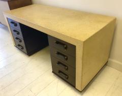 Paul Frankl Rare Paul Frankl Cork and Mahogany Kneehole Desk - 2713750