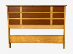 Paul Frankl Rare Twin Headboards Mahogany Rock Maple USA 1950s - 4714864