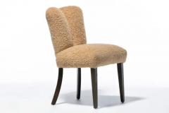 Paul Frankl Set of 14 Paul Frankl Corset Oak Dining Chairs for Brown Saltman in Latte Boucl  - 3495129