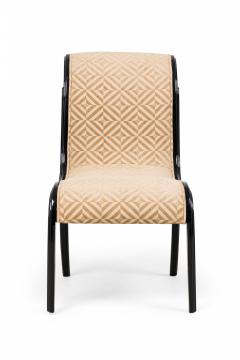 Paul Frankl Set of 8 Paul Frankl Ebonized and Upholstered Skyscraper Side Chairs - 4273460