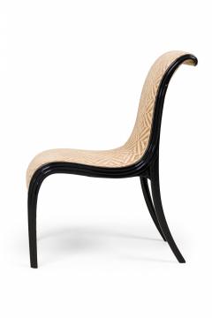 Paul Frankl Set of 8 Paul Frankl Ebonized and Upholstered Skyscraper Side Chairs - 4273462