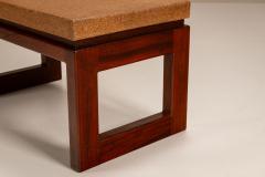 Paul Frankl Set of Two Stools by Paul Frankl in Cork and Wood for Johnson The United States - 4391980