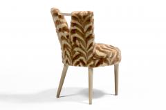 Paul Frankl Style Corset Back Side Chair Upholstered in Vintage Mink Fur - 4794902