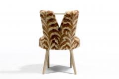 Paul Frankl Style Corset Back Side Chair Upholstered in Vintage Mink Fur - 4794903