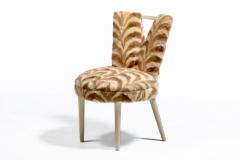 Paul Frankl Style Corset Back Side Chair Upholstered in Vintage Mink Fur - 4794914