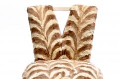 Paul Frankl Style Corset Back Side Chair Upholstered in Vintage Mink Fur - 4794915