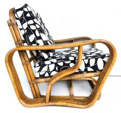 Paul Frankl Vintage Paul Frankl Style Bent 4 Strand Rattan Club Chair with New Cushions - 3507610