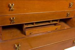 Paul Frankl for Johnson Furniture Co Mid Century Walnut Six Drawer High Chests - 4629750
