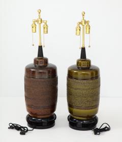 Paul Hanson Near Pair of Large Paul Hanson Ceramic Lamps  - 1090740