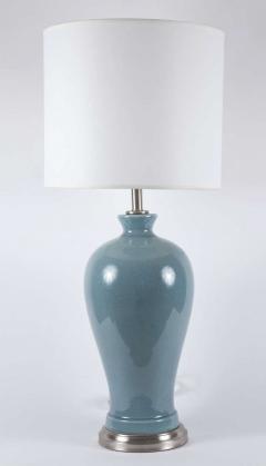 Paul Hanson Paul Hanson Blue Grey Porcelain Lamps - 963233