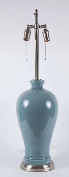 Paul Hanson Paul Hanson Blue Grey Porcelain Lamps - 963236