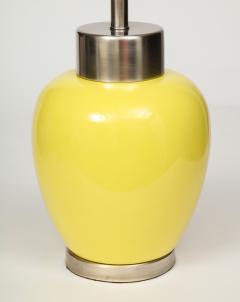 Paul Hanson Paul Hanson Lemon Yellow Porcelain Lamps - 1035142