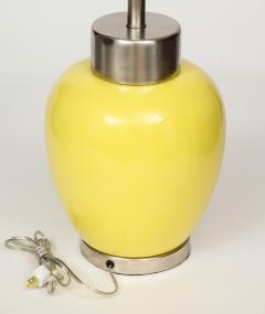 Paul Hanson Paul Hanson Lemon Yellow Porcelain Lamps - 1035143