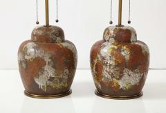 Paul Hanson Paul Hanson Mottled Glazed Ceramic Lamps - 3084724