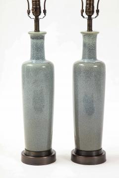 Paul Hanson Paul Hanson Speckled Blue Ceramic Lamps - 2132253