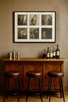 Paul Iribe Rose et Noir Commentary on Social Drinking Triple Triptych by Paul Iribe - 4320612