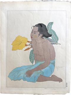 Paul Jacoulet Editioned Woodblock Print Jeune Fille de Saipan by Paul Jacoulet - 4638995