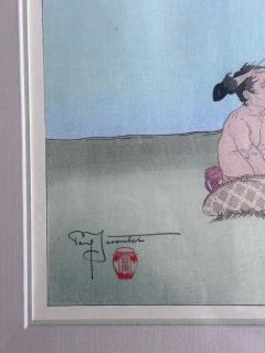 Paul Jacoulet Framed Japanese Woodblock Print Apres La Pluie Tarang Yap by Paul Jacoulet - 4203467