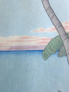 Paul Jacoulet Framed Japanese Woodblock Print Apres La Pluie Tarang Yap by Paul Jacoulet - 4203471