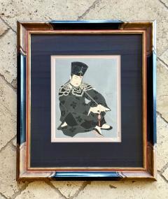 Paul Jacoulet Framed Rare Japanese Woodblock Print Le Lotus Noir Chine by Paul Jacoulet - 4570368