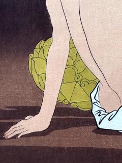 Paul Jacoulet Framed Rare Woodblock Print Le Genie Sans Nom by Paul Jacoulet - 4183763