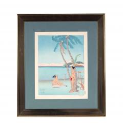Paul Jacoulet Framed Woodblock Print Apres La Pluie Tarang Yap by Paul Jacoulet - 4183928