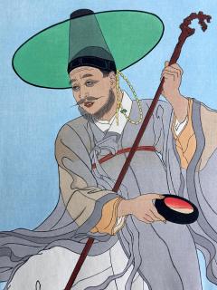 Paul Jacoulet Japanese Woodblock Print Le Bonze Errant by Paul Jacoulet - 4203338