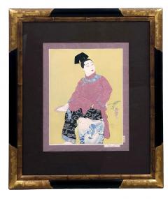 Paul Jacoulet Japanese Woodblock Print Le Tabouret de Porcelaine by Paul Jacoulet - 4570381